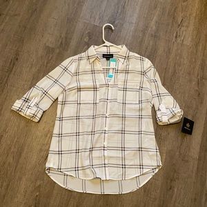 Button down business casual blouse